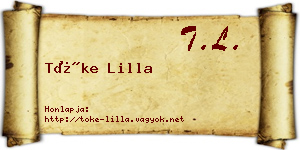 Tőke Lilla névjegykártya